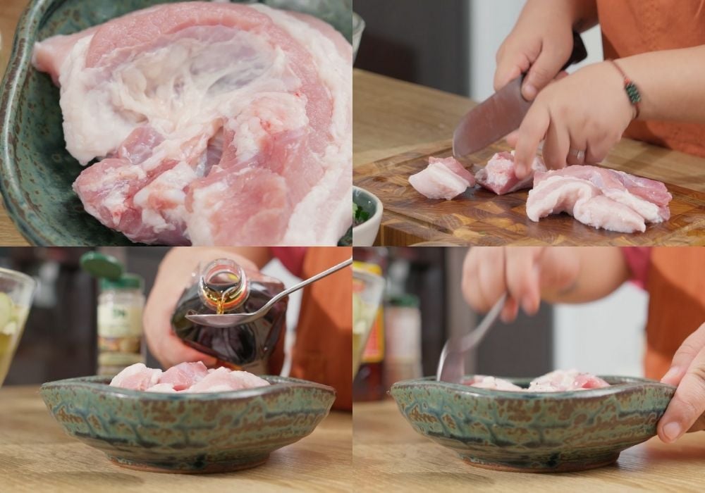 Sơ chế thịt ba chỉ