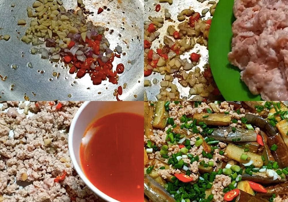 Xào thịt bằm
