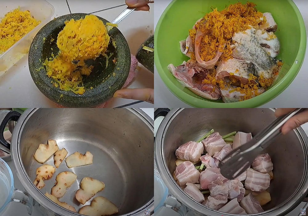 Các bước làm cá trắm kho thịt ba chỉ