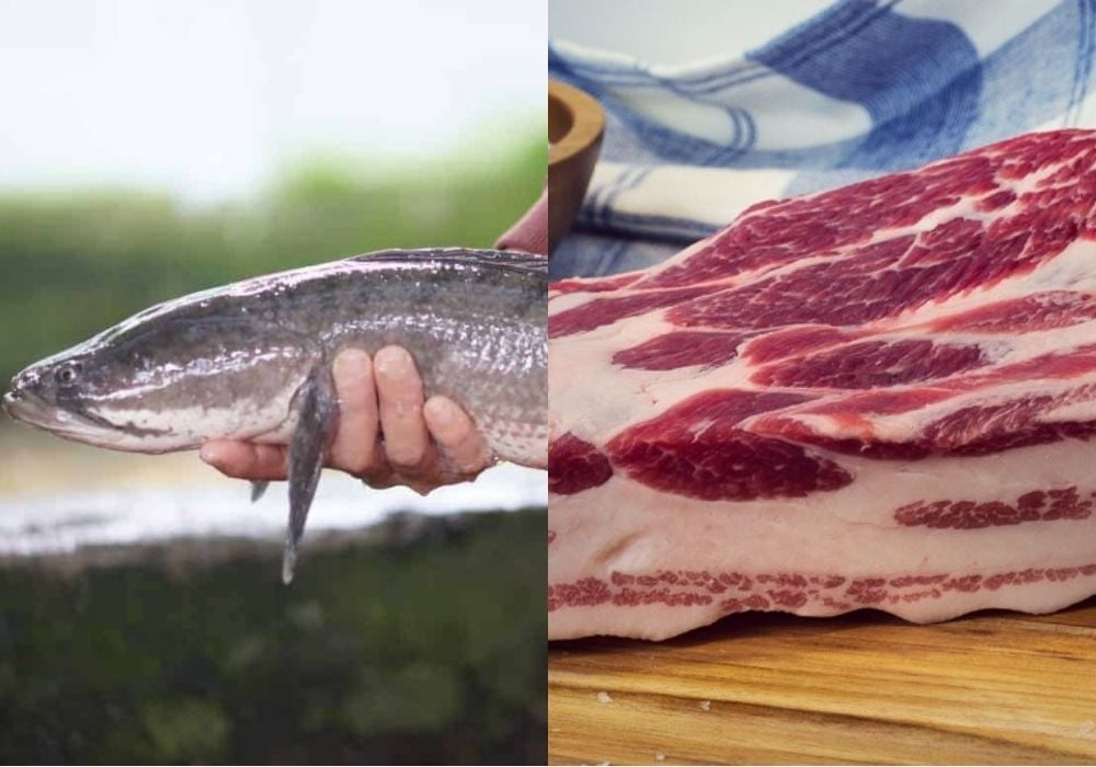 Chuẩn bị nguyên liệu làm cá lóc kho thịt ba rọi