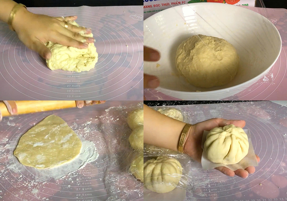 Các bước làm bánh bao nhân thịt trứng