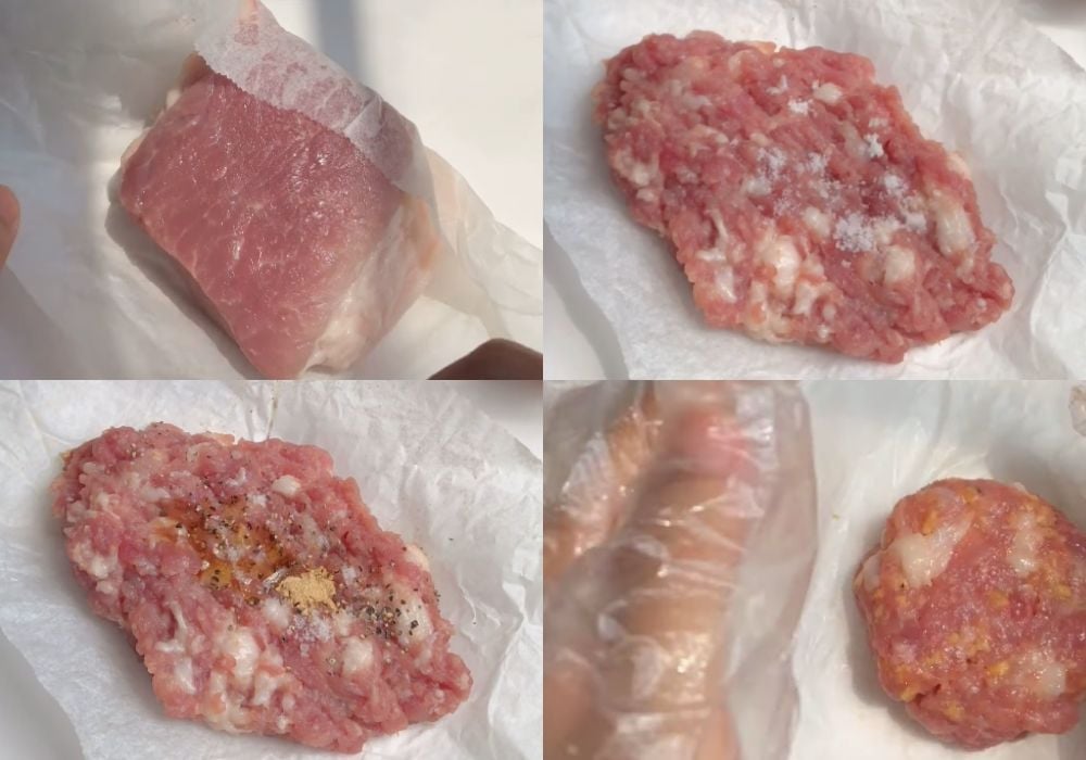 Ướp thịt và tạo hình