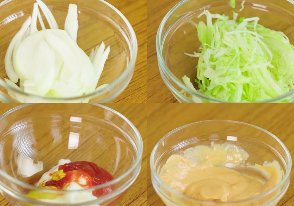 Sơ chế rau củ và pha sốt