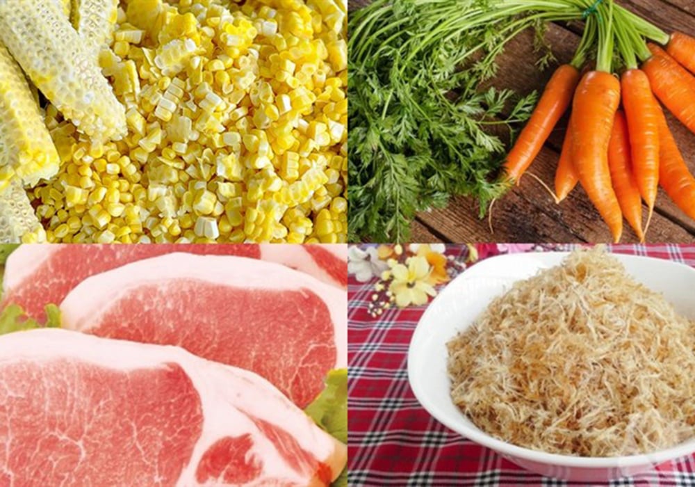 Nguyên liệu làm bắp xào thịt băm