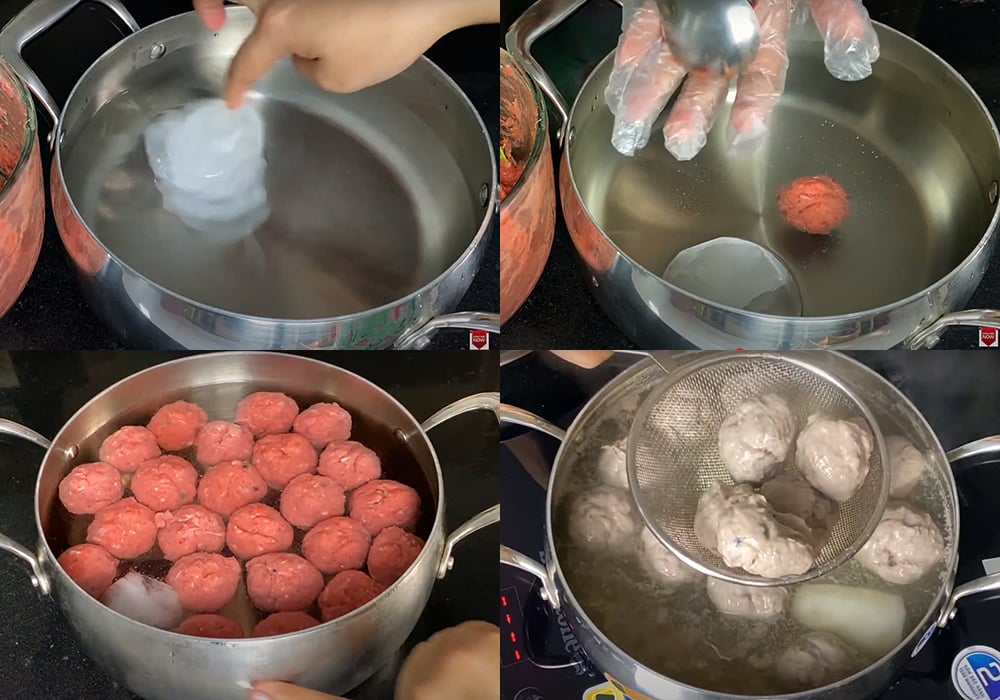 Các bước làm bò viên