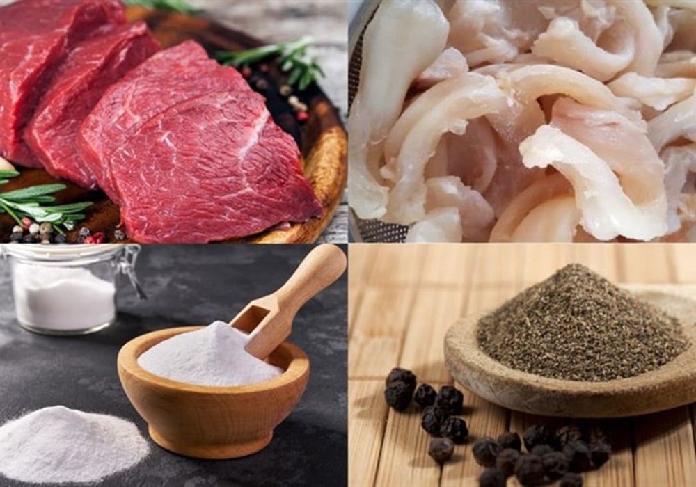 Nguyên liệu làm bò viên gân