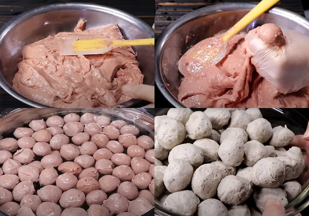 Các bước làm bò viên gân