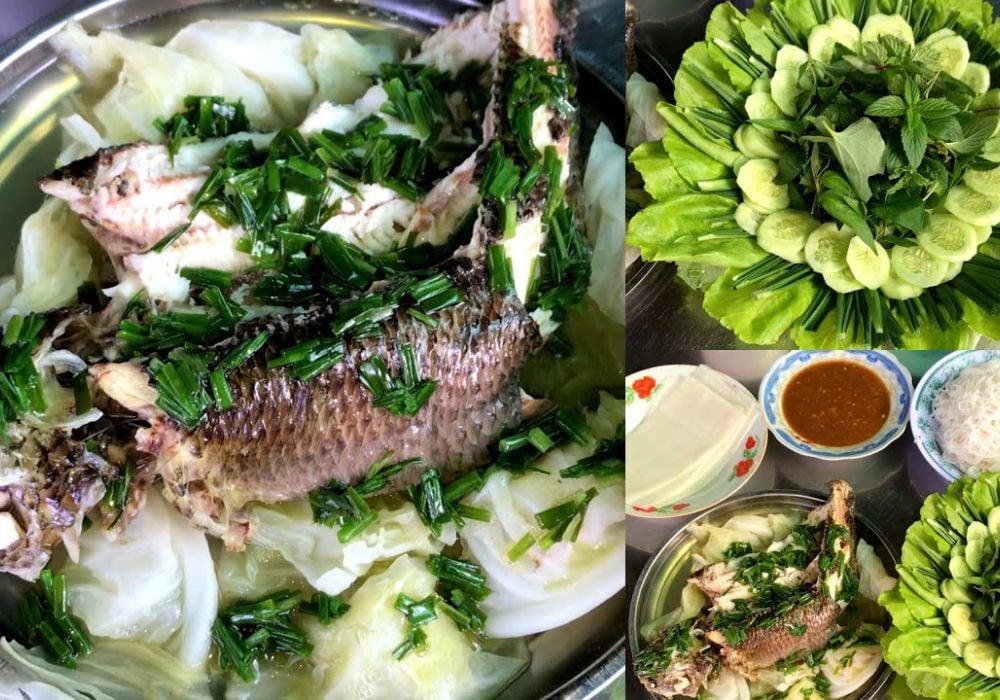 Cá lóc hấp bắp cải