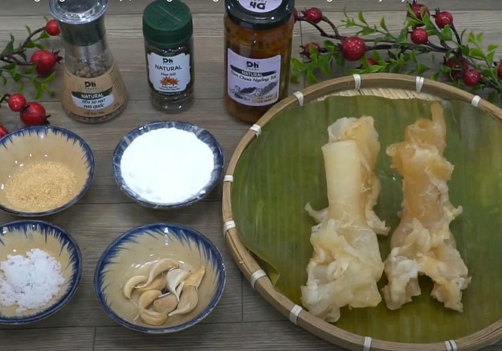 Nguyên liệu làm chả gân bò