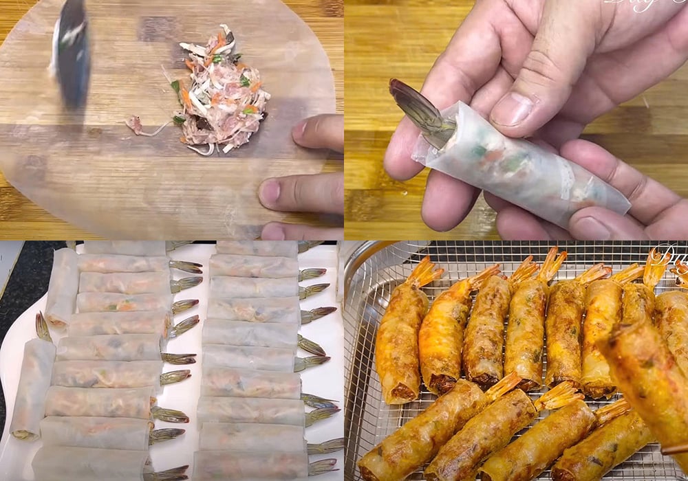 Các bước làm chả giò tôm thịt
