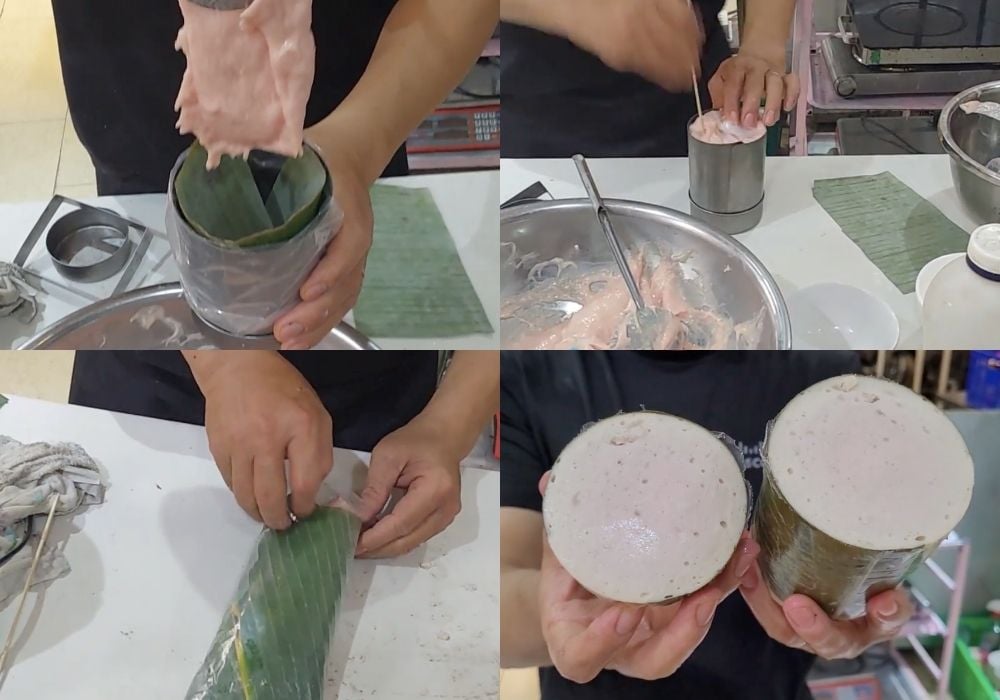 Gói và hấp chả