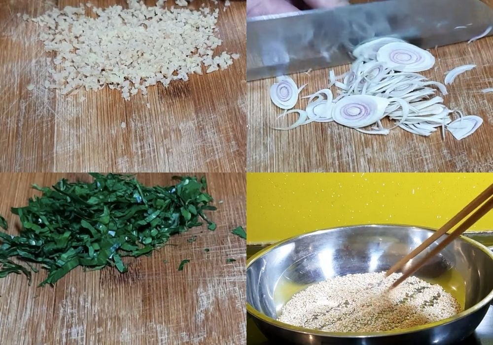 Sơ chế các nguyên liệu khác