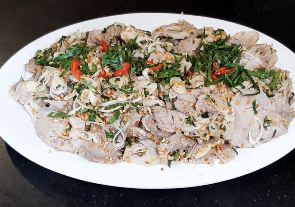 Món chạo thịt heo