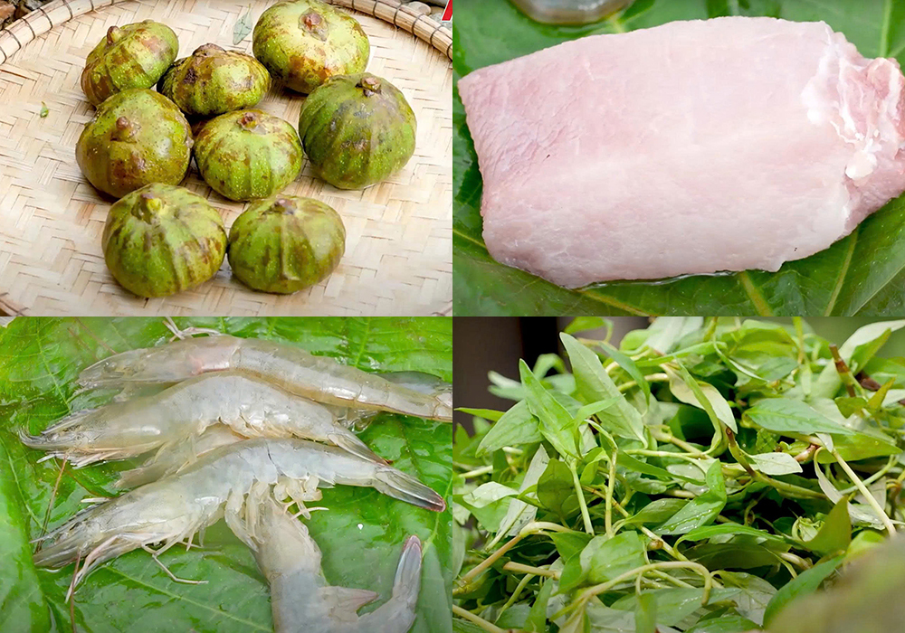 Nguyên liệu làm gỏi vả tôm thịt