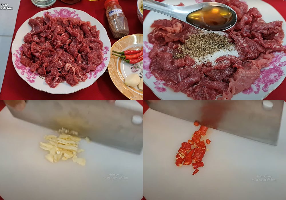 Sơ chế các nguyên liệu