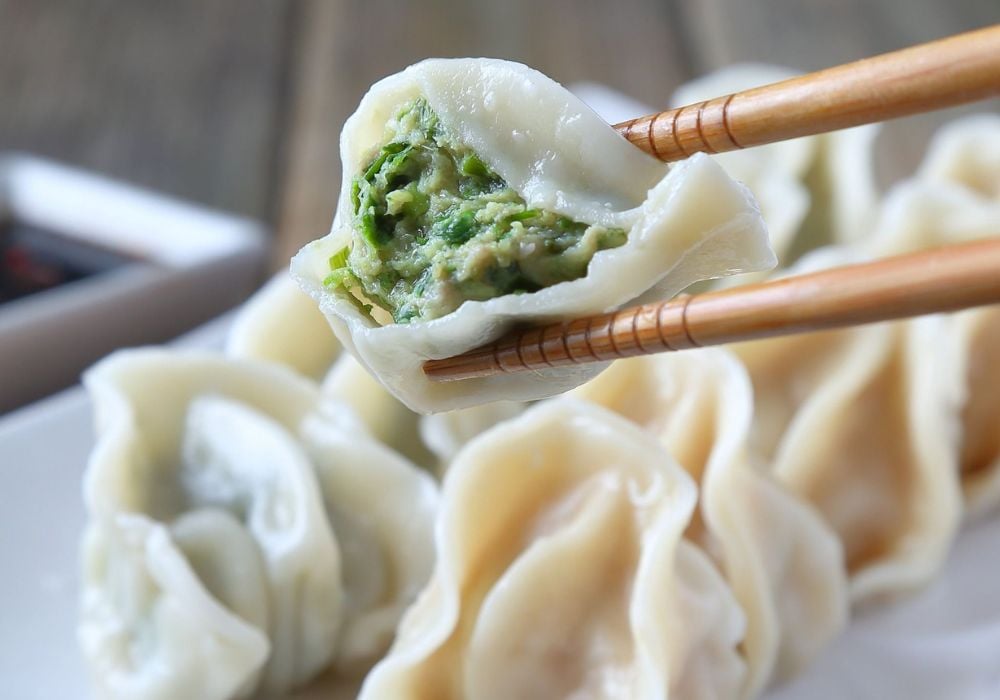 Sủi cảo nhân hẹ chiên