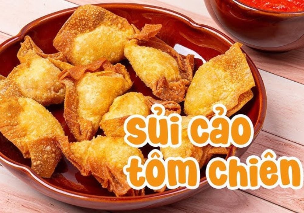 Sủi cảo tôm chiên