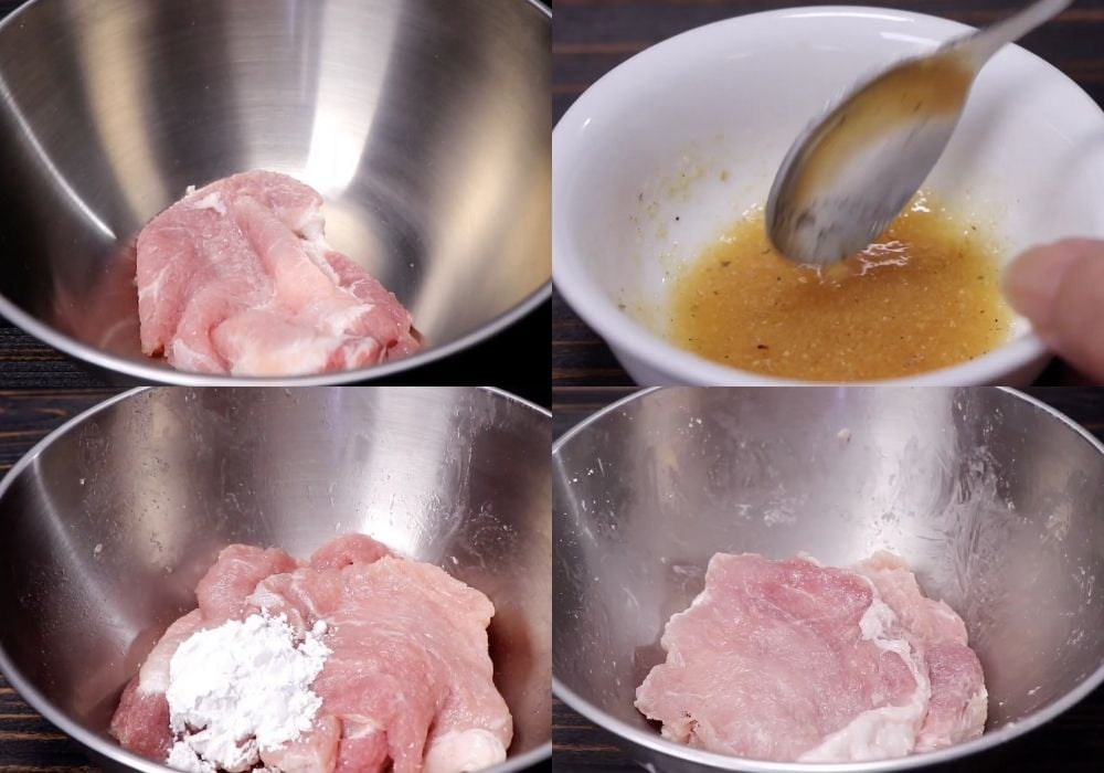 Pha hỗn hợp ướp và ướp thịt