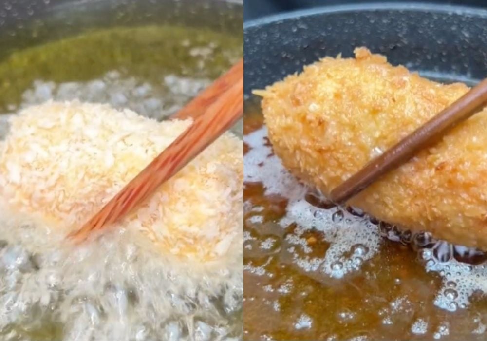 Chiên sườn cuộn cải cầu vồng