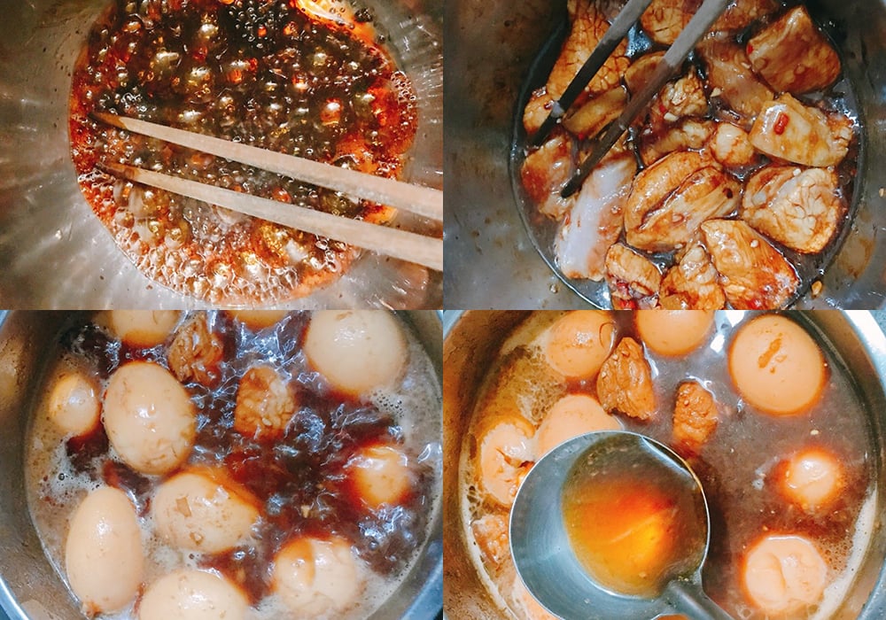 Các bước làm thịt kho trứng