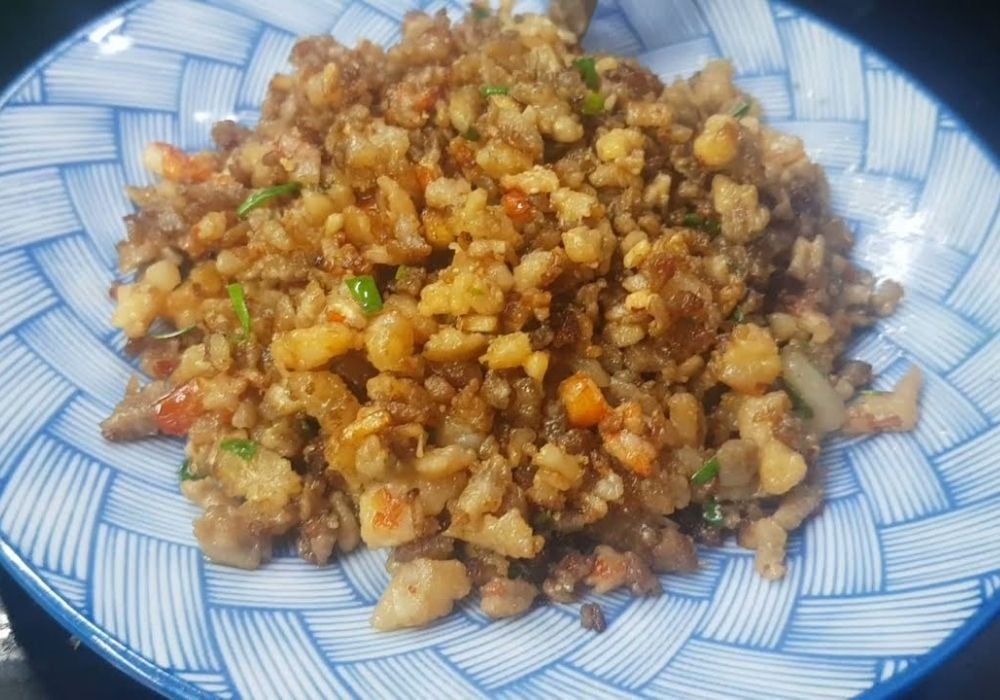 Tôm rang thịt băm