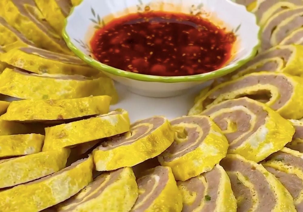Món trứng cuộn thịt