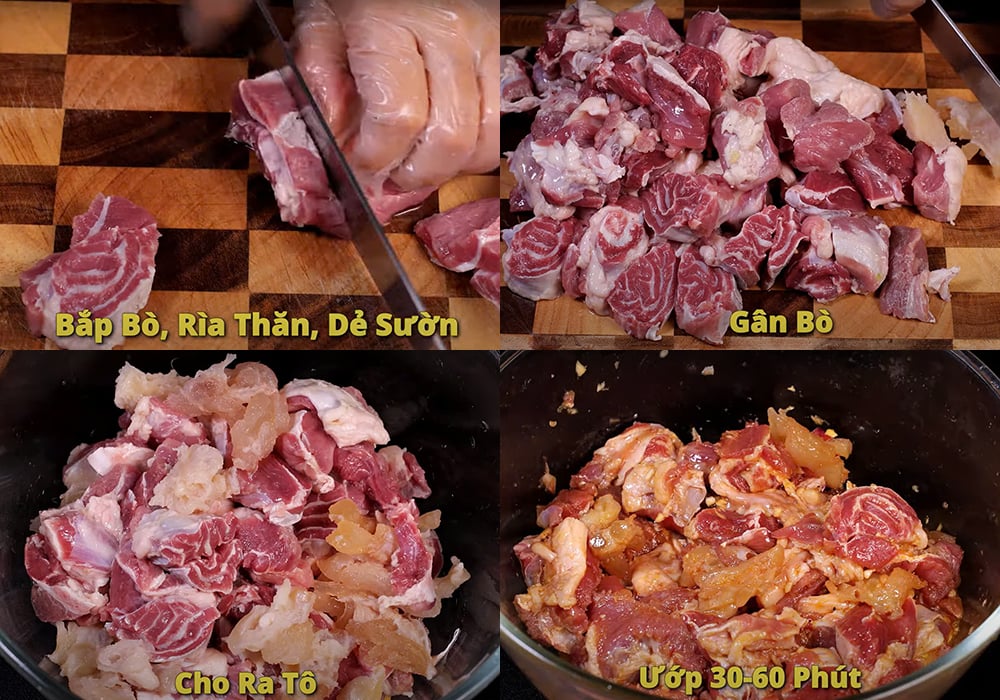 Sơ chế các nguyên liệu