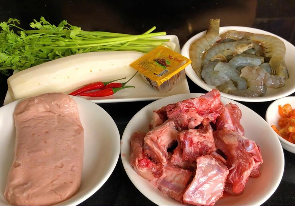 Nguyên liệu làm bún suông