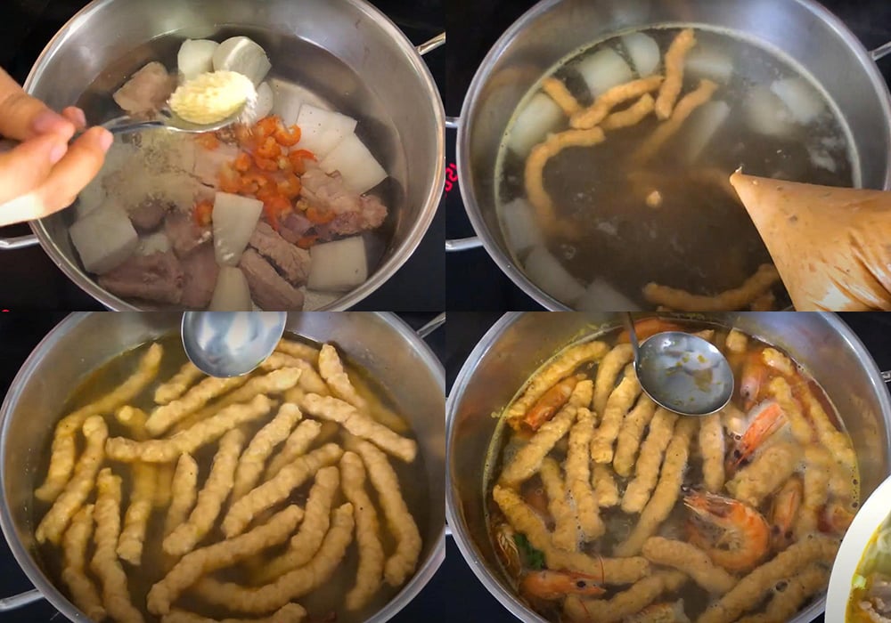 Các bước làm bún suông