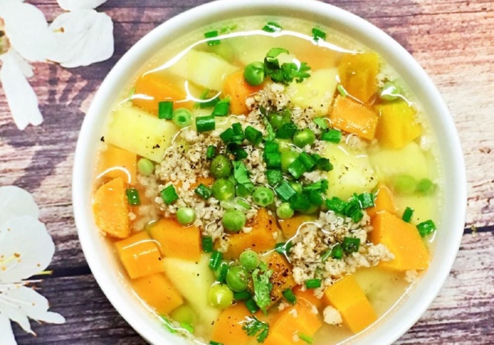 Canh khoai tay cà rốt thịt băm