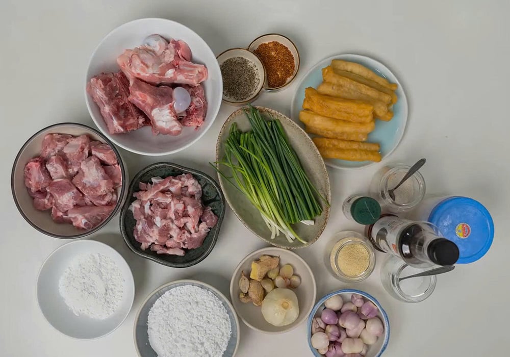 Nguyên liệu nấu cháo sườn sụn