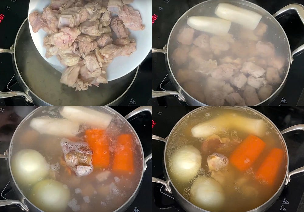 Các bước làm hủ tiếu sườn