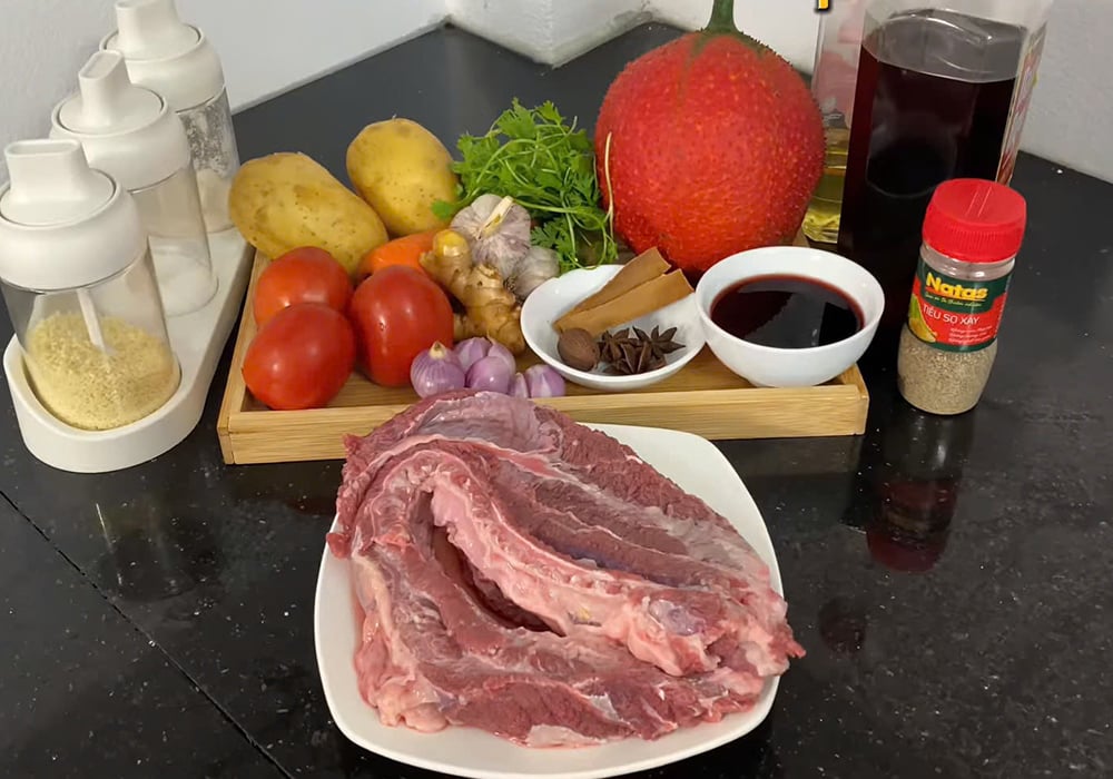 Nguyên liệu nấu bò sốt vang miền Bắc