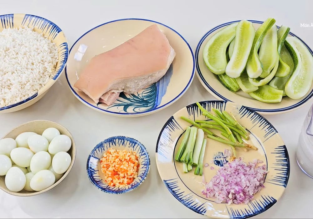 Nguyên liệu làm xôi thịt kho trứng