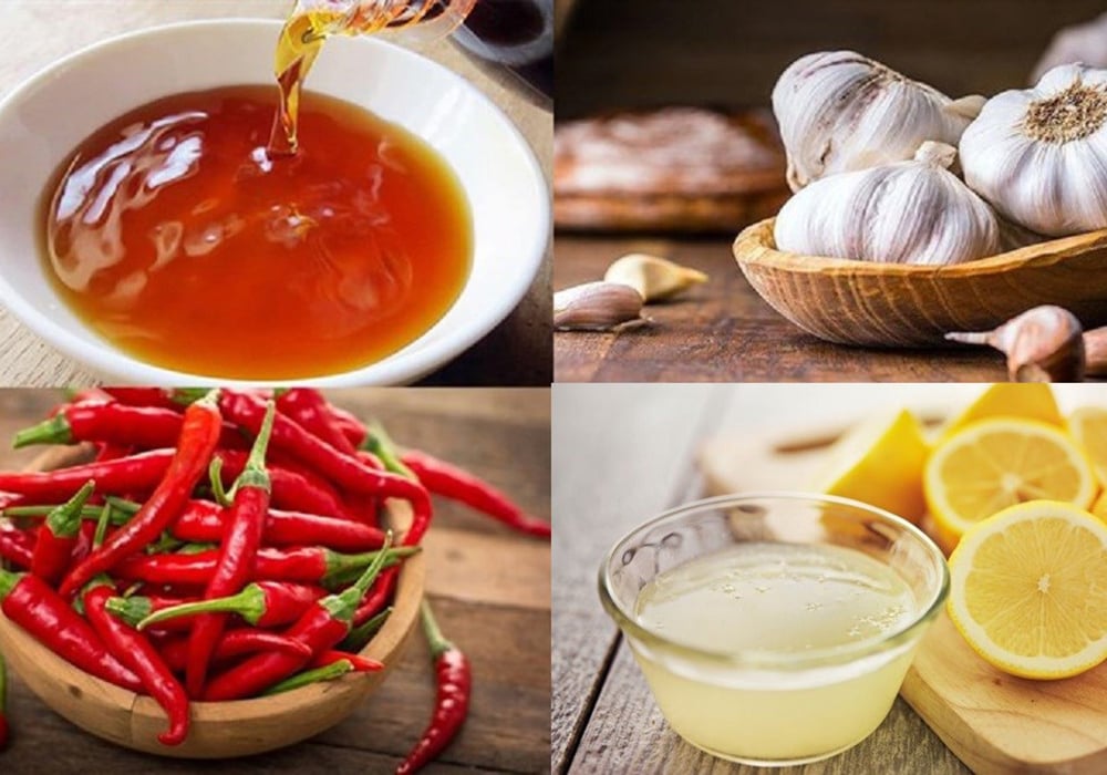 Nguyên liệu pha nước chấm bún thịt nướng