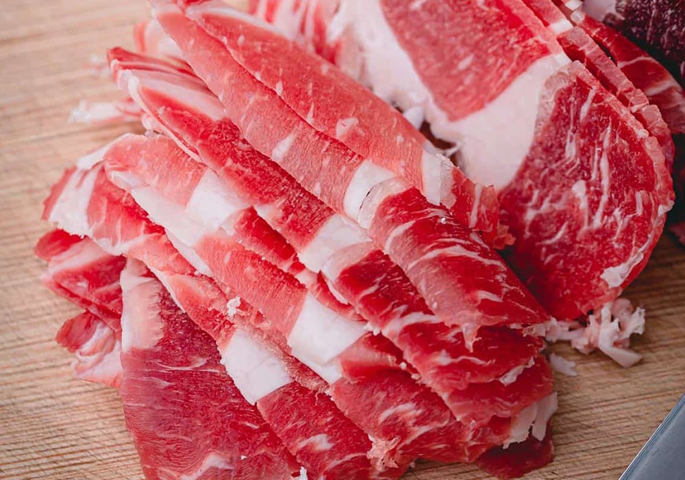Cách thái thịt bò nhúng lẩu