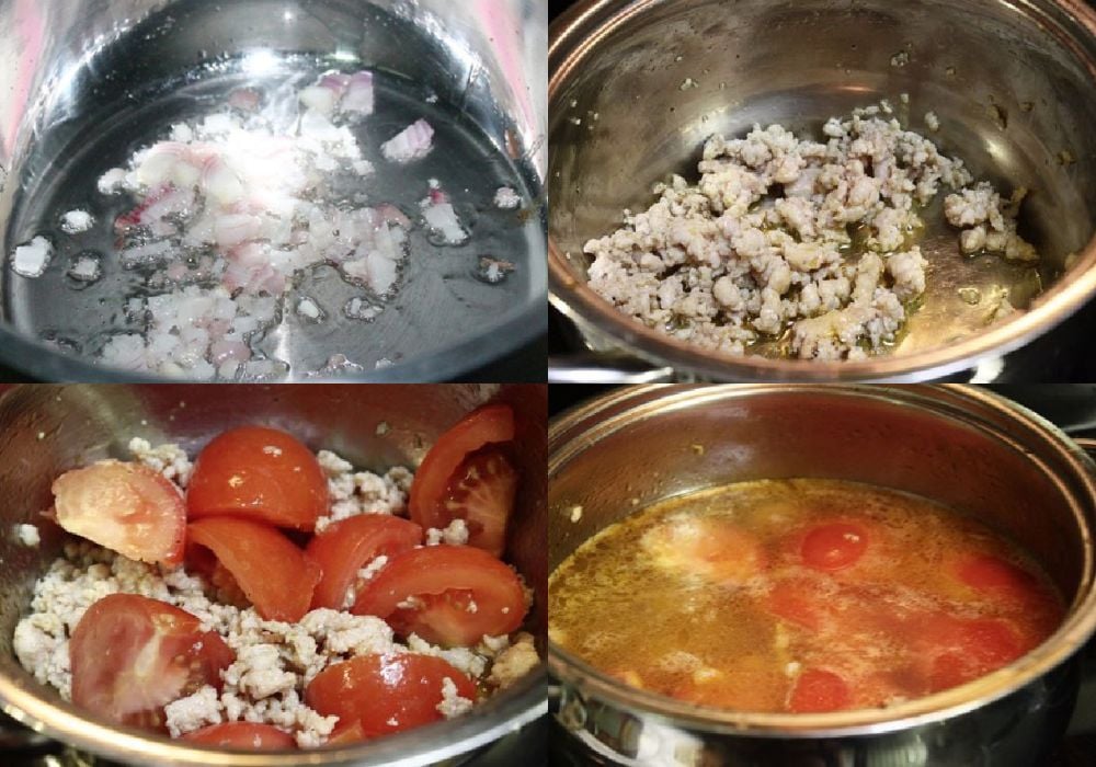 Nấu canh cà chua