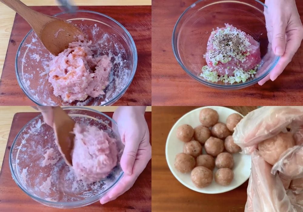 Ướp và làm viên chả cá