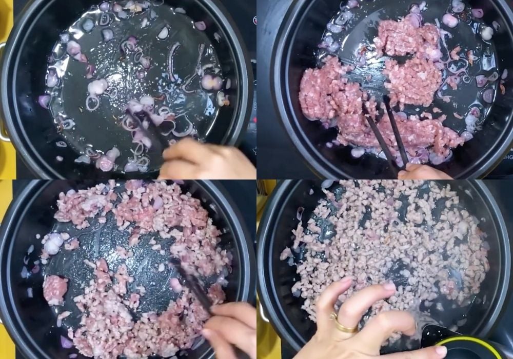Xào thịt bằm