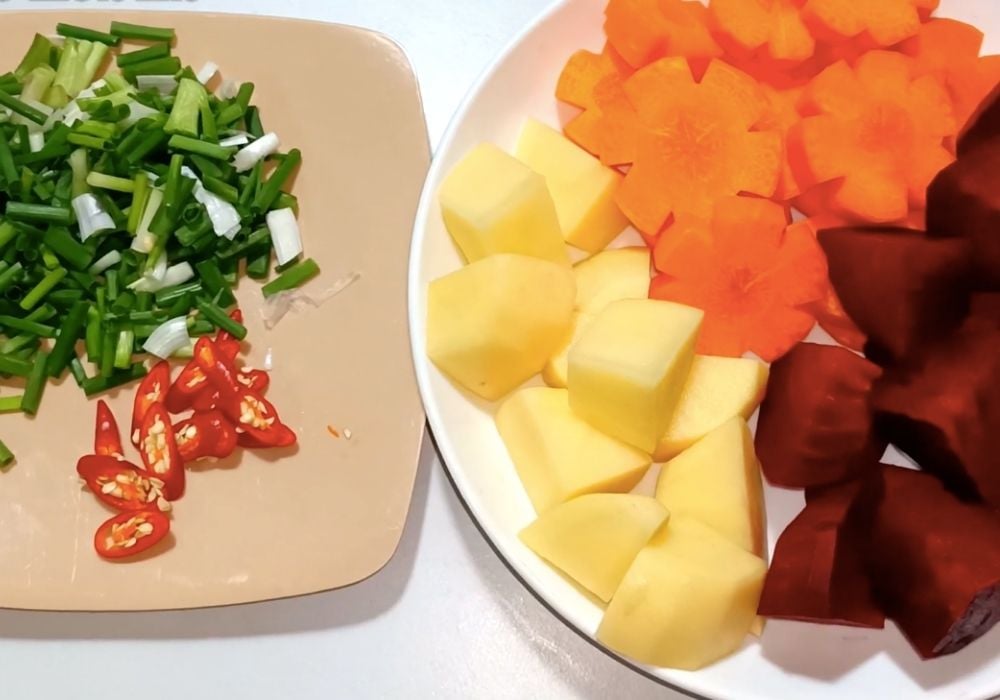 Chuẩn bị rau củ