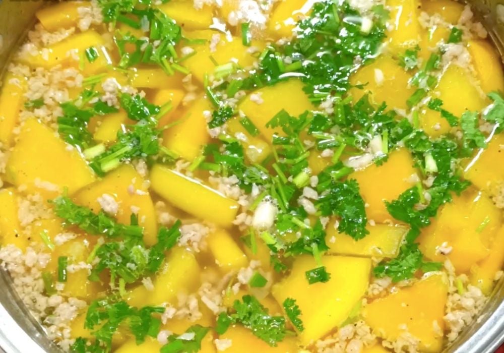 Canh đu đủ thịt bằm