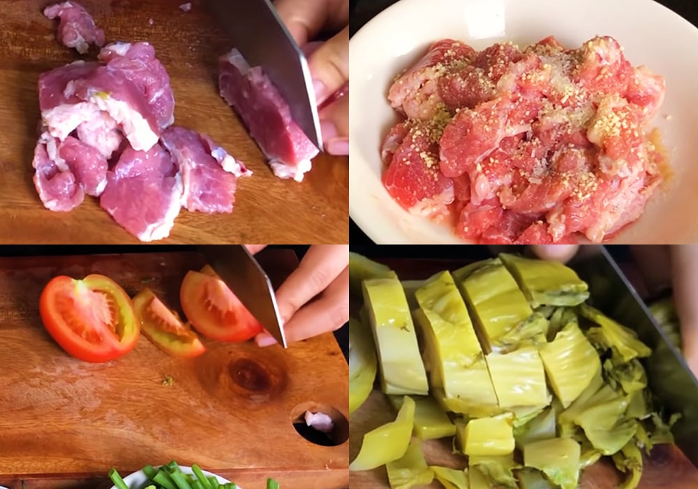 Sơ chế các nguyên liệu