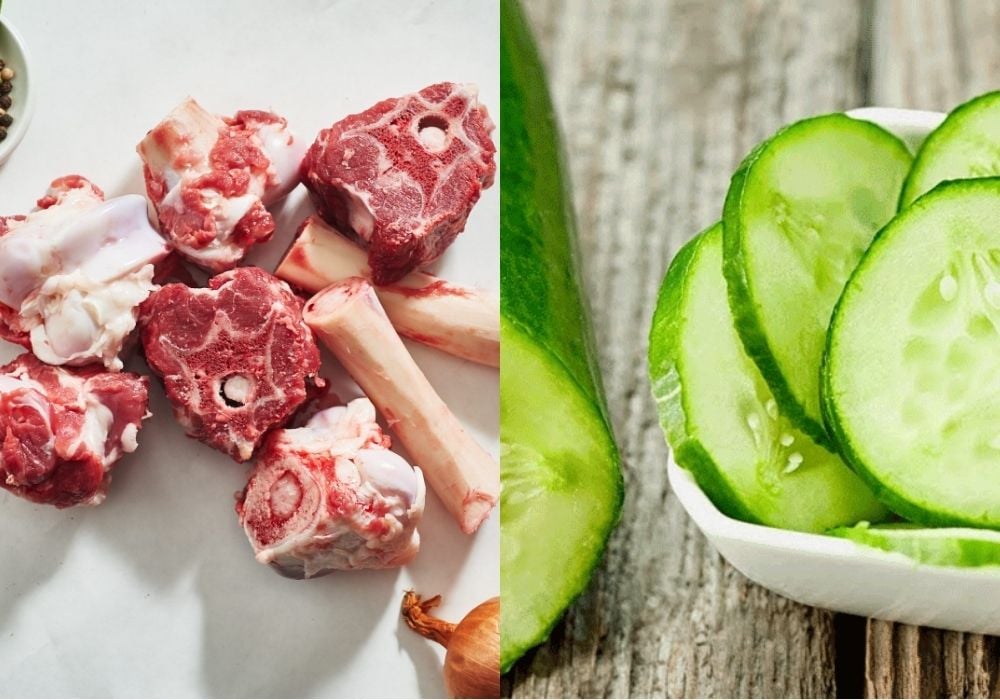 Nguyên liệu làm canh dưa leo xương heo