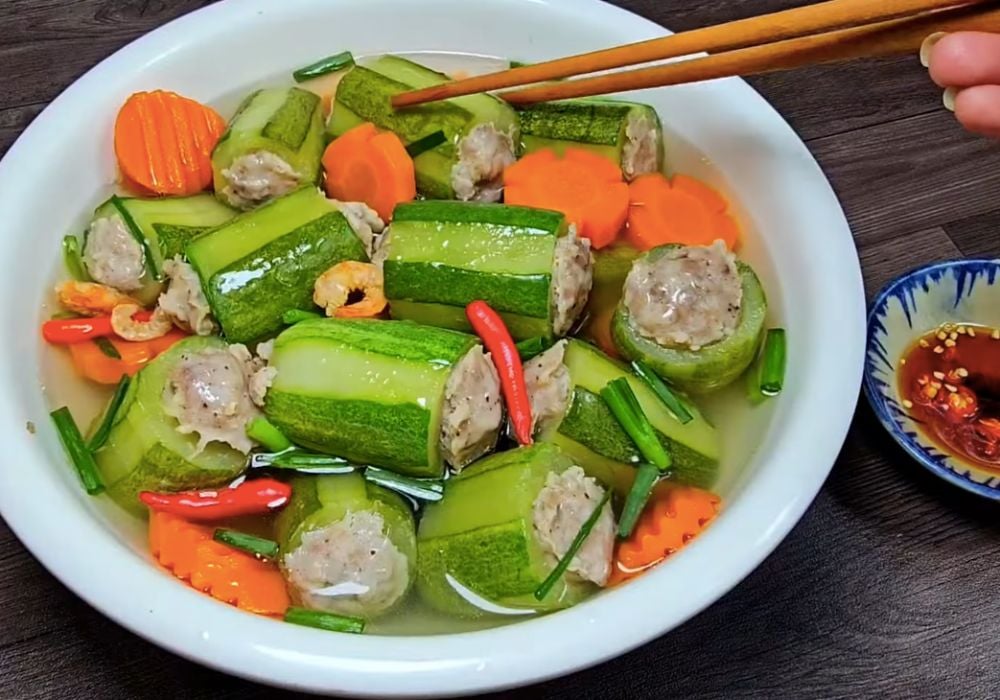 Canh dưa leo nhồi thịt