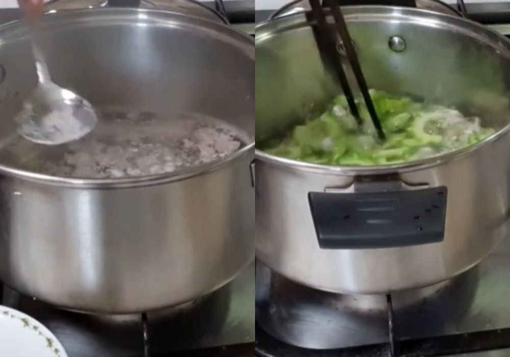 Nấu canh khổ qua
