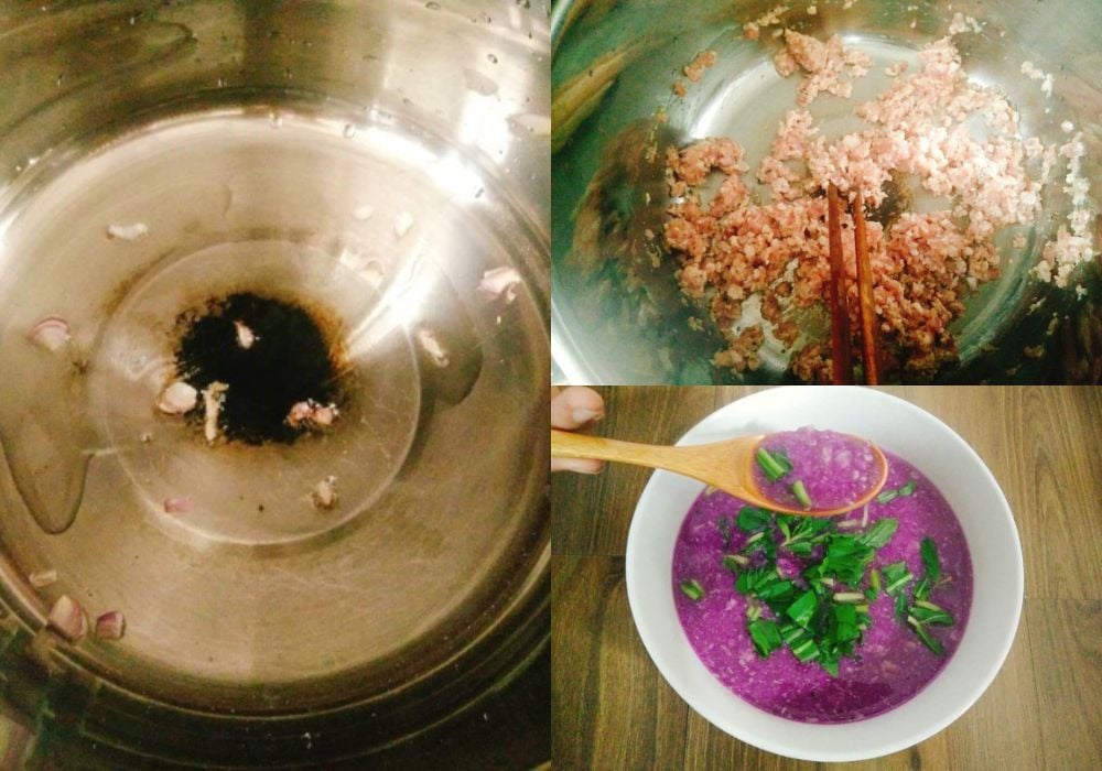Nấu canh khoai mỡ