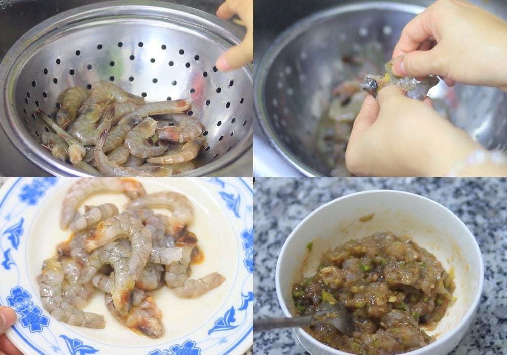 Sơ chế tôm