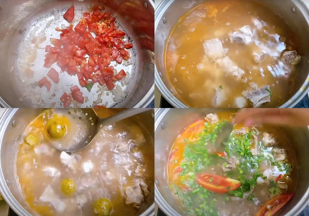 Các bước làm canh sấu sườn