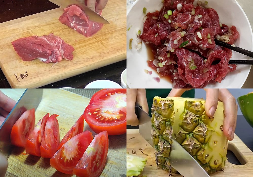 Sơ chế các nguyên liệu