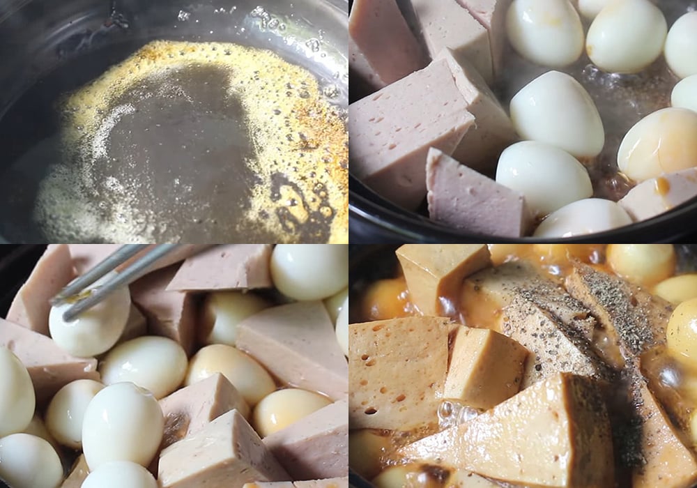 Cách làm chả lụa kho trứng